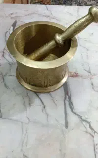 هاون برنجی قلم کاری شده