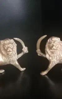 مجسمه شیر وخورشید برنز برنج
