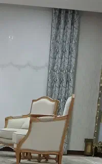 والن پرده مدل پانچ نگین کاری شده