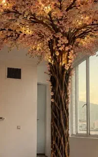 اجرا ونصب حرفه ایی انواع درخت مصنوعی(درخت شکوفه)