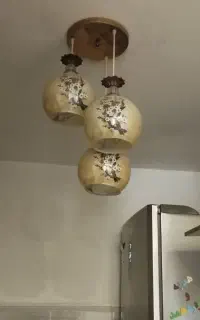 لوستر حبابی سه شاخه ای