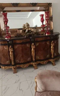 مبل ۷نفره استیل میزغذاخوری ۶نفره کنسول چوب راش