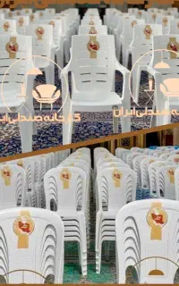 میز و صندلی پلاستیکی طرح وفا نهارخوری مراسم انتظار
