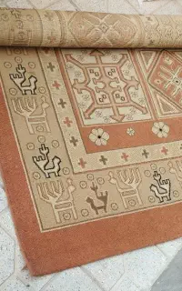 گلیم ۶متر قهوه‌ای ۱ عددو۲ عدد طوسی جفت ویه ۳متر
