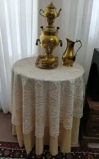 سماور زغالی ۳ لیتری با ست کامل