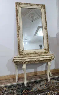 آینه کنسول و بوفه چوب ست