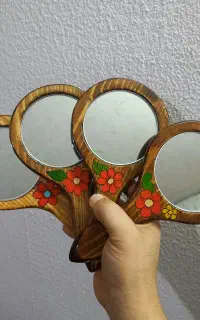 اینه دستی چوبی