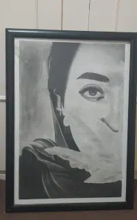 تابلو نقاشی سیاه قلم