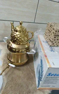آنتیک کتری قوری استیل کف چدن