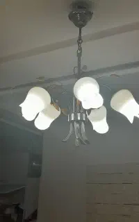 لوستر پنج شاخه استیل