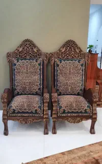 مبل قالی چوب گردو ۶ نفره