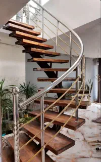 نرده استیل و آهنی و شیشه