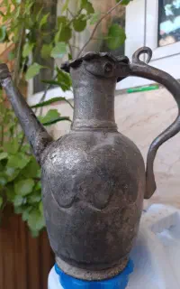 آفتابه  مسی. دست ساز .قدمت دار