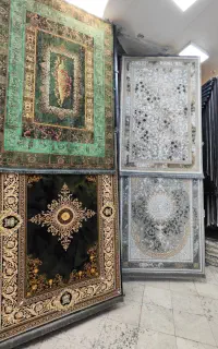 قالیچه ورساچه سبز 1200شانه اکرولیک 3600تراکم