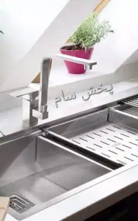 سینک 74عمیق90 دست‌ساز 104هود آلتون گاز استیل البرز