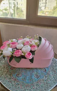 گلدان و باکس گل مصنوعی سنبل شکوفه رز قیمت مناسب