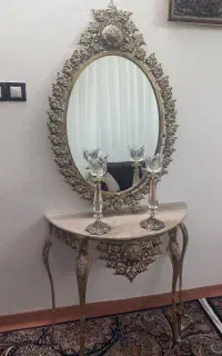 آینه شمعدان برنزی