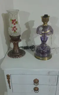 دو عدد چرا غ خواب  قدیمی سالم میسوزن