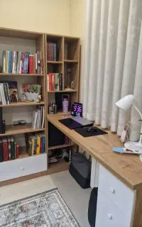 کتابخانه و میز تحریر