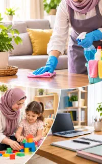 آماده همکاری ساعتی و پاره‌وقت در امور منزل