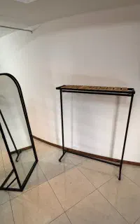 آینه قدی گنبدی و رگال لباس فلزی نو