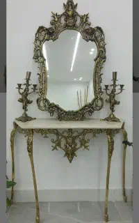 آینه وشمعدان برنز