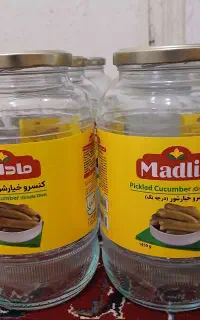 شیشه خیارشور ، مربا ، ظرف خرما