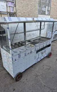 چهار عدد سلف فر ساندویچی سیار صنعتی (نور)استیل