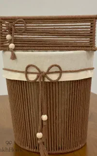 ست سطل و جا دستمال - جهیزیه - هدیه - مکرومه