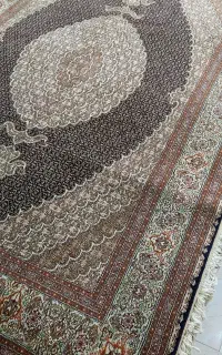 فروش فرش ۶ متری ماهی رج ۴۰ گل ابریشم اقساطی