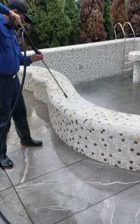 شستشوی استخر، محوطه ،ایرانت ، نما با دستگاه