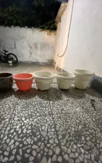 گلدان پلاستیکی وسفالی