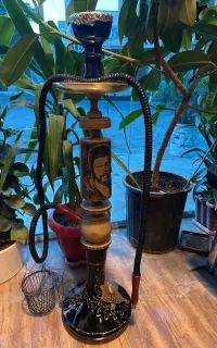 قلیون چوب گردو منبت کاری شده