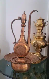 آفتاب و لگن مسی تقریبا ۲کیلویی