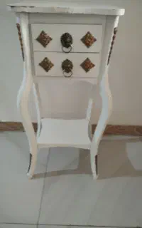 میز سفیدتلفن دوکشو