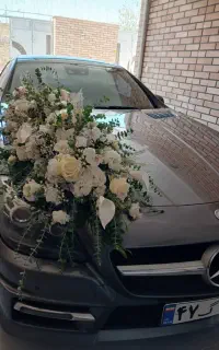 گل آرایی ماشین عروس.دسته گل.گل ماشین