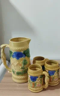 پارچ و لیوان قدیمی ژاپنی اصل