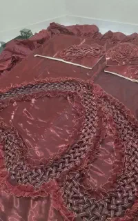 روتختی دونفره با دوتا روپشتی وو ساتن و مخمل وحریر
