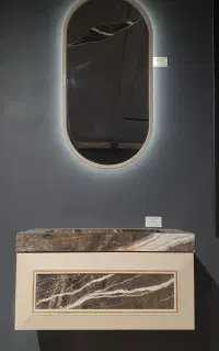 روشویی سرامیکی و کابین pvc