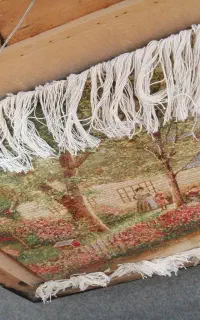 تابلو فرش دستباف نخ مرینوس ابریشم خردکنی