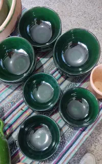 کاسه سفالی لعابی