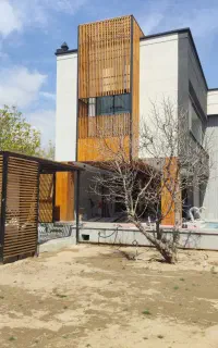 کامپوزیت نما چوب ترمو آلاچیق آتیش کده شاسی کشی