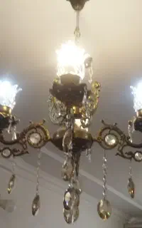 لوستر برنجی اصل چهارشاخه