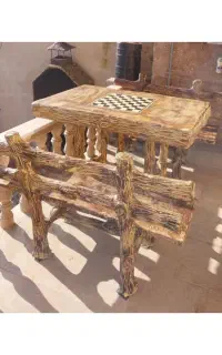 میز صندلی و نیمکت بتنی