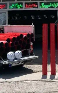 کانال سازی لوله هواکش رنگ انتخابی کافه رستوران فن