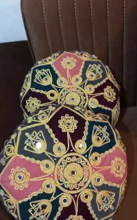 کوسن آینه کاری سنتی قدیمی کار دست ارزان آنتیک