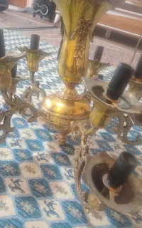 لوستر برنجی 5شاخه 2تایی