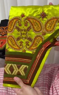 دوخت شلوار و چادر بندری چسبوندن وعدو وزری