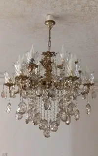 لوستر برنزی 6شاخه 12شعله سنگین وزن