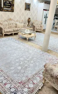 فرش۹و۶متری فاخروزیباتمام نخ۱۰۰٪اکرولیک ابریشم نونو